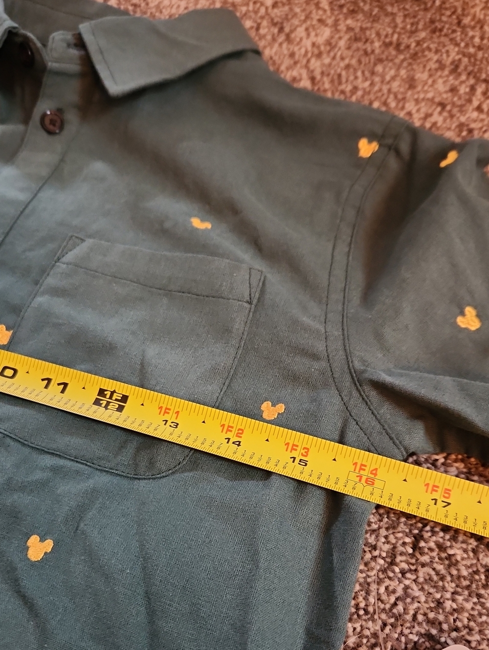 NWT - Disney - Youth Button-Up Shirt - Size Youth Large (11/12) - Picture 6 of 9
